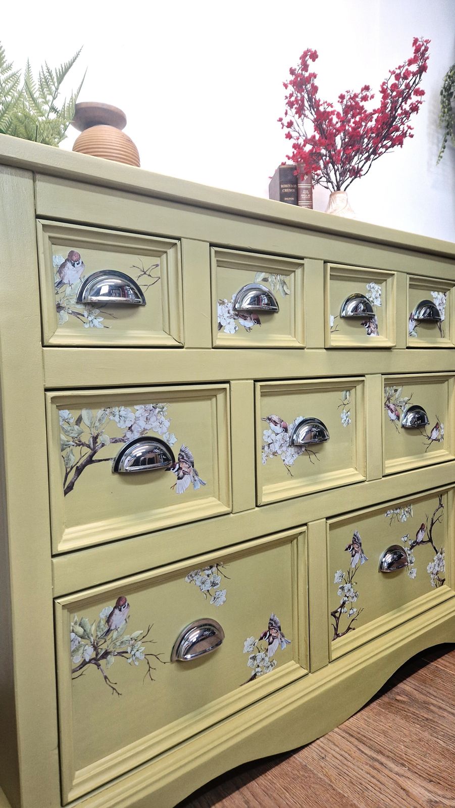 Yellowy Green Pine Merchants Chest photo for sale