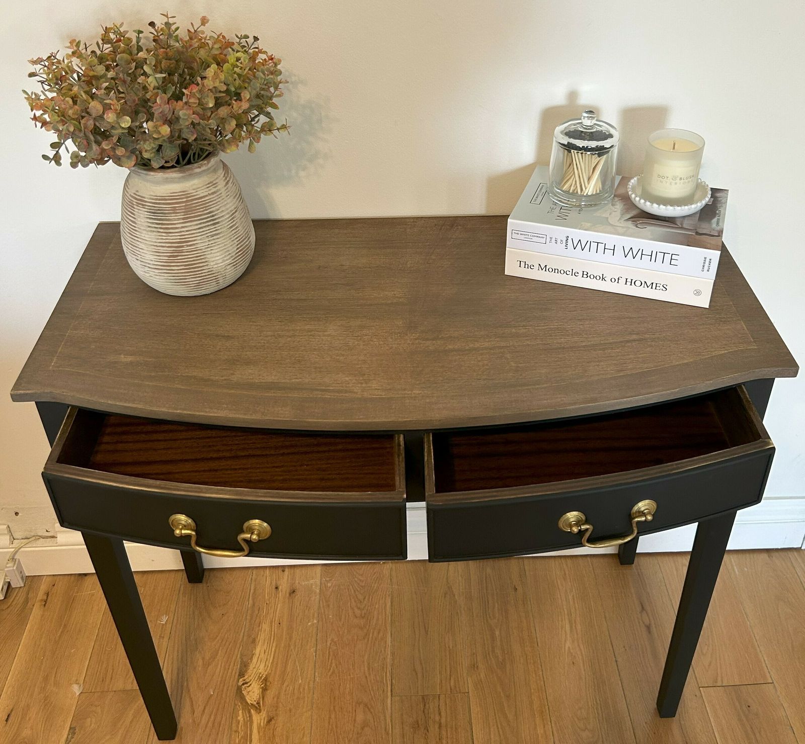 Upcycled Hand Painted Teak Table photo buy