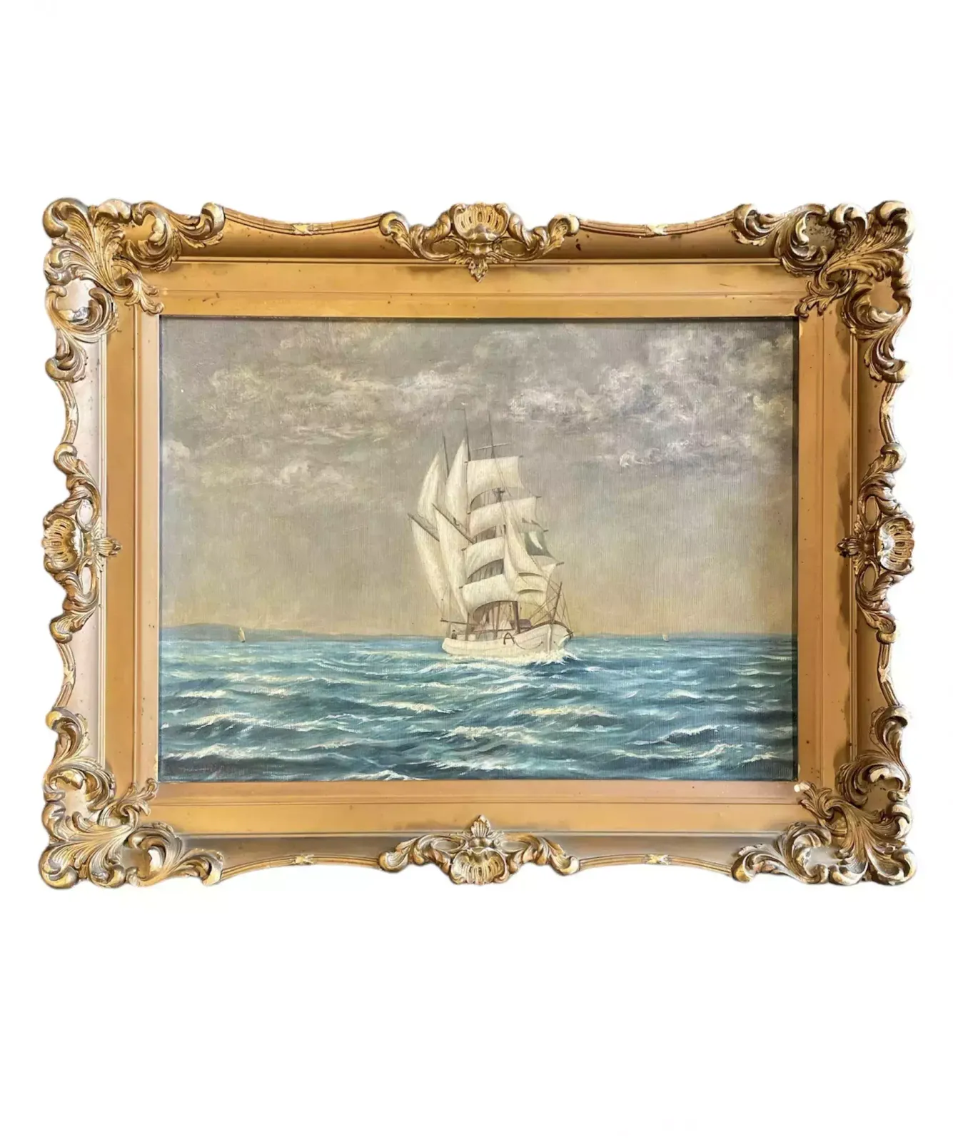 Sailship In The Sea, Scandinavian School, Late 19th Century photo furniture