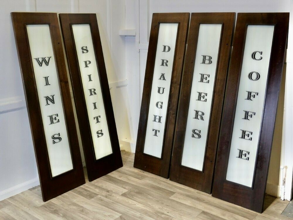 Full Length Opaline Glass Bar Sign, Spirits photo vinterior