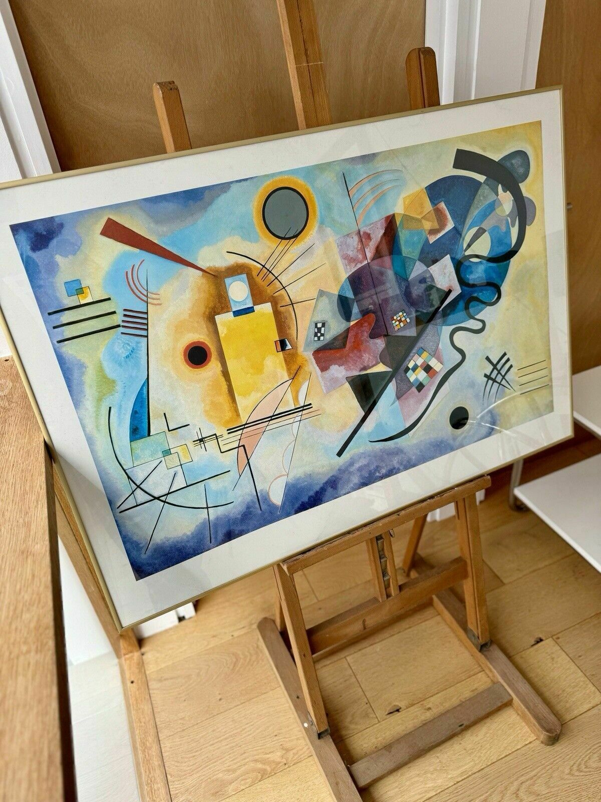 Yellow, Red, Blue, 1925 Wassily Kandinsky Vintage Framed Print photo for sale