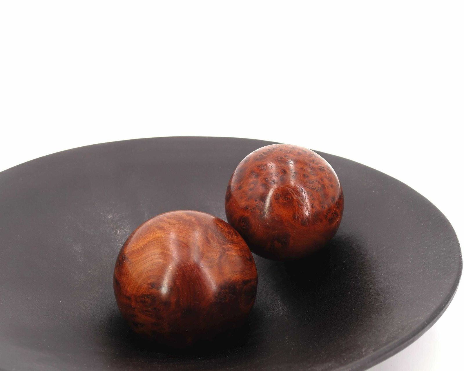 Large Black Ceramic Centerpiece By La Bergerie, Vallauris, 1960s / France, Fruit Bowl, Minimalist, Dark photo vintage