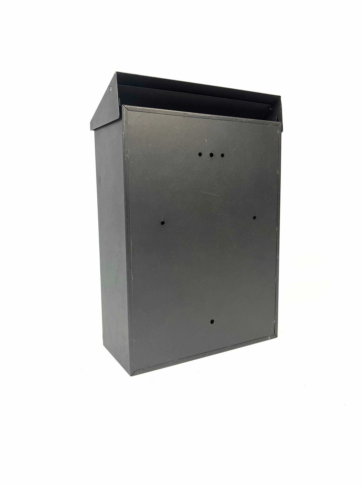photo for sale Stunning Mid Century Abstract Sculptural Gray Brutalist Metal Mailbox House Letter Box 1960
