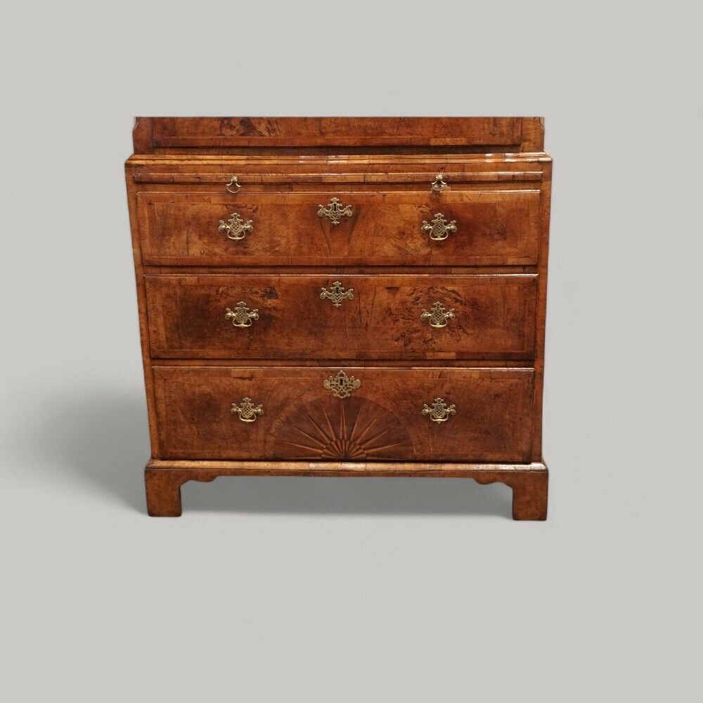 George II Walnut Tallboy With Sunburst photo furniture
