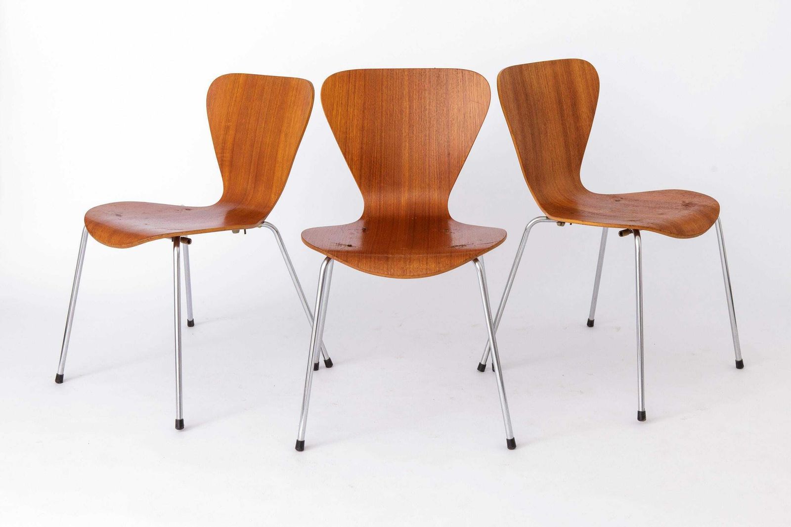 Set Of 6 Vintage Stacking Chairs, 1960s, Teak   German Design photo 1532.0