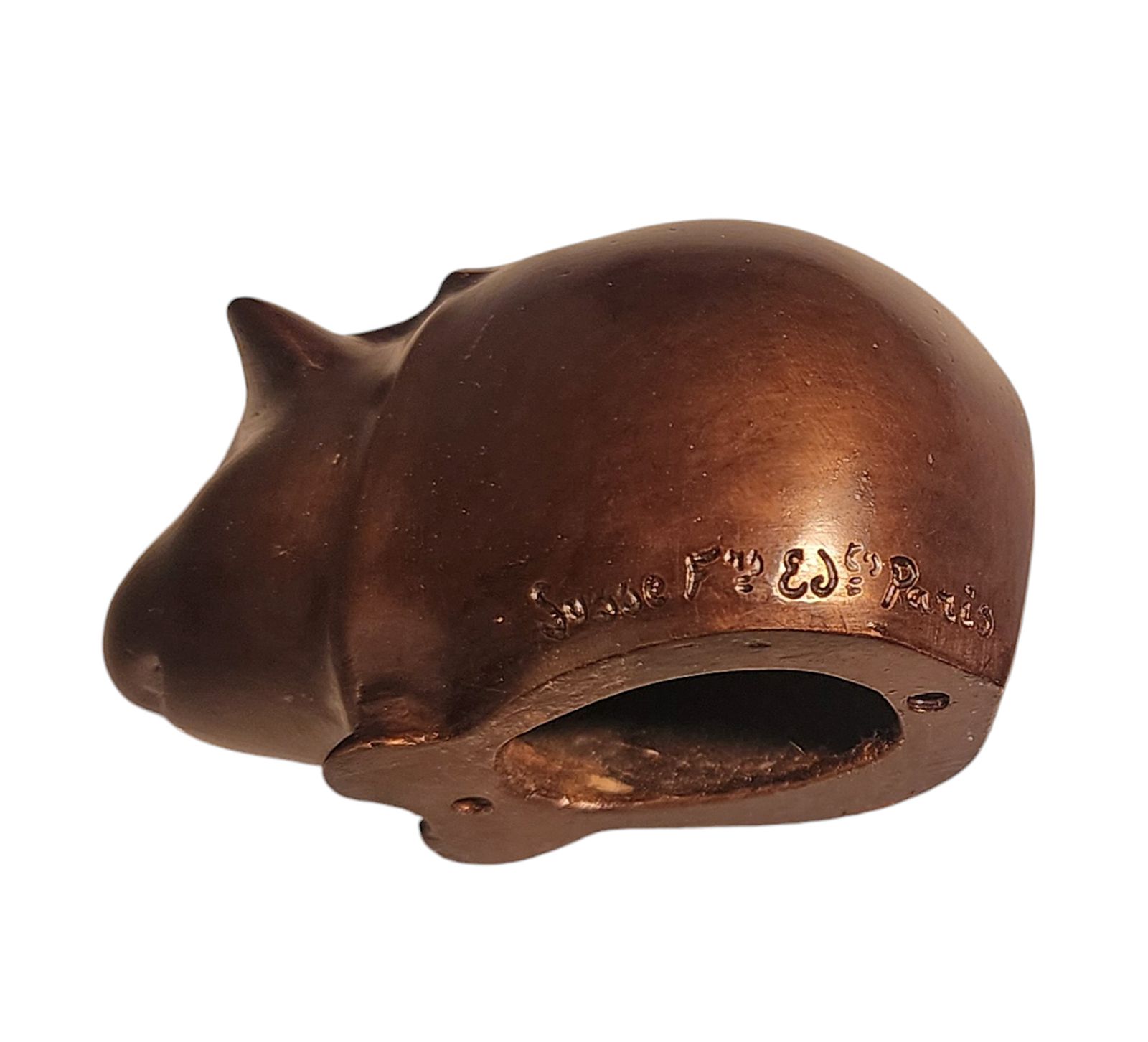 1920s Art Déco Small Guinea Pig Bronze Paperweight/Sculpture By édouard Marcel Sandoz Manufactured By Susse Frères, France photo for sale