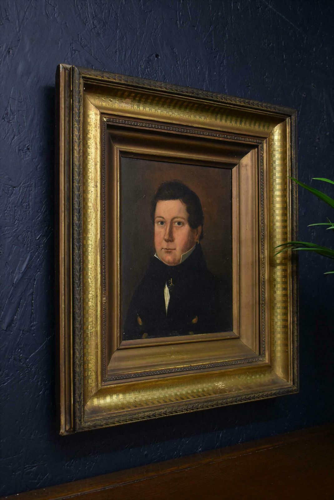 19th Century Oil On Canvas   Portrait Of A Gentleman photo furniture
