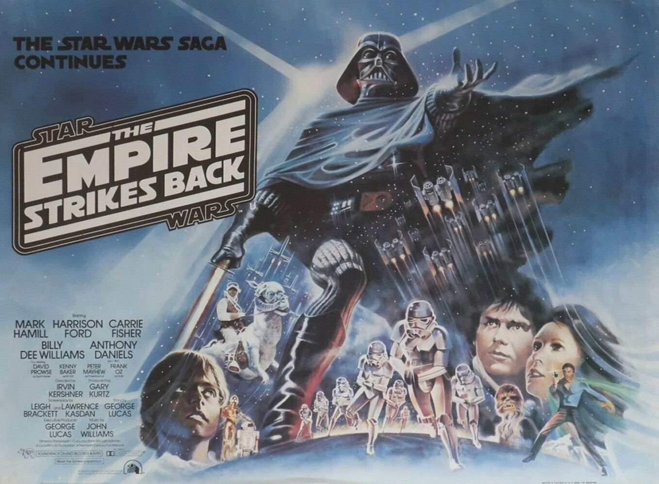 Original Vintage Poster Star Wars The Empire Strikes Back