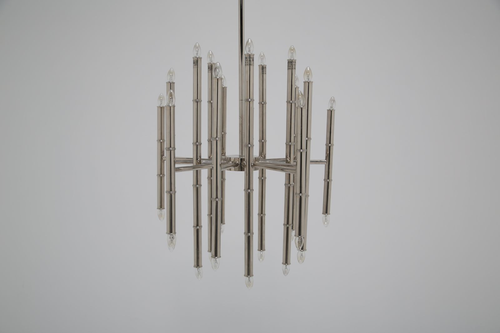 Contemporary Chrome Chandelier “Meurice” By Jonathan Adler, United Kingdom, 2000s. photo furniture