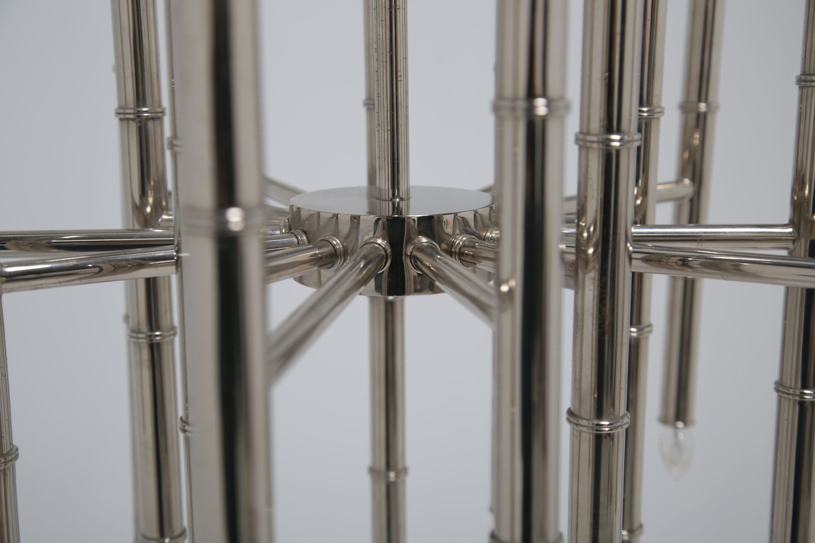 625.0 Contemporary Chrome Chandelier “Meurice” By Jonathan Adler, United Kingdom, 2000s. photo
