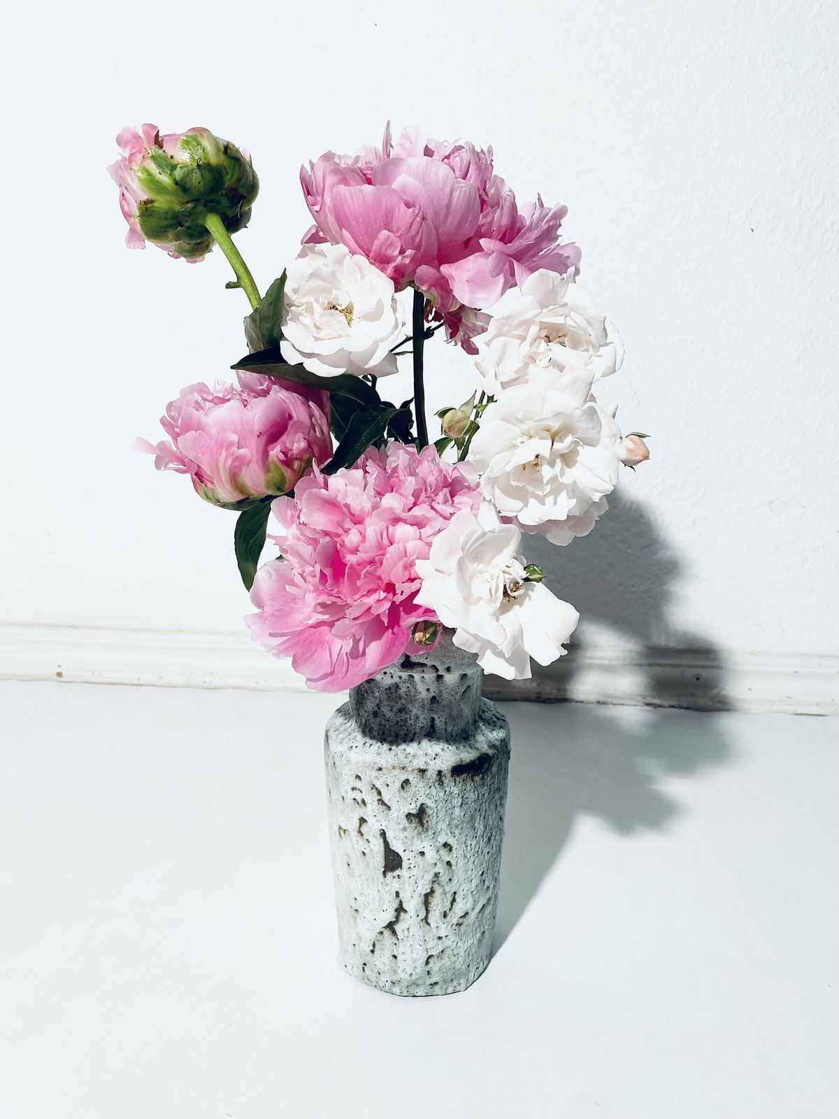 Vintage Pieter Groeneveldt Fat Lava Grey Turquoise Ceramic Vase / Holland Mid Century 1950s photo for sale