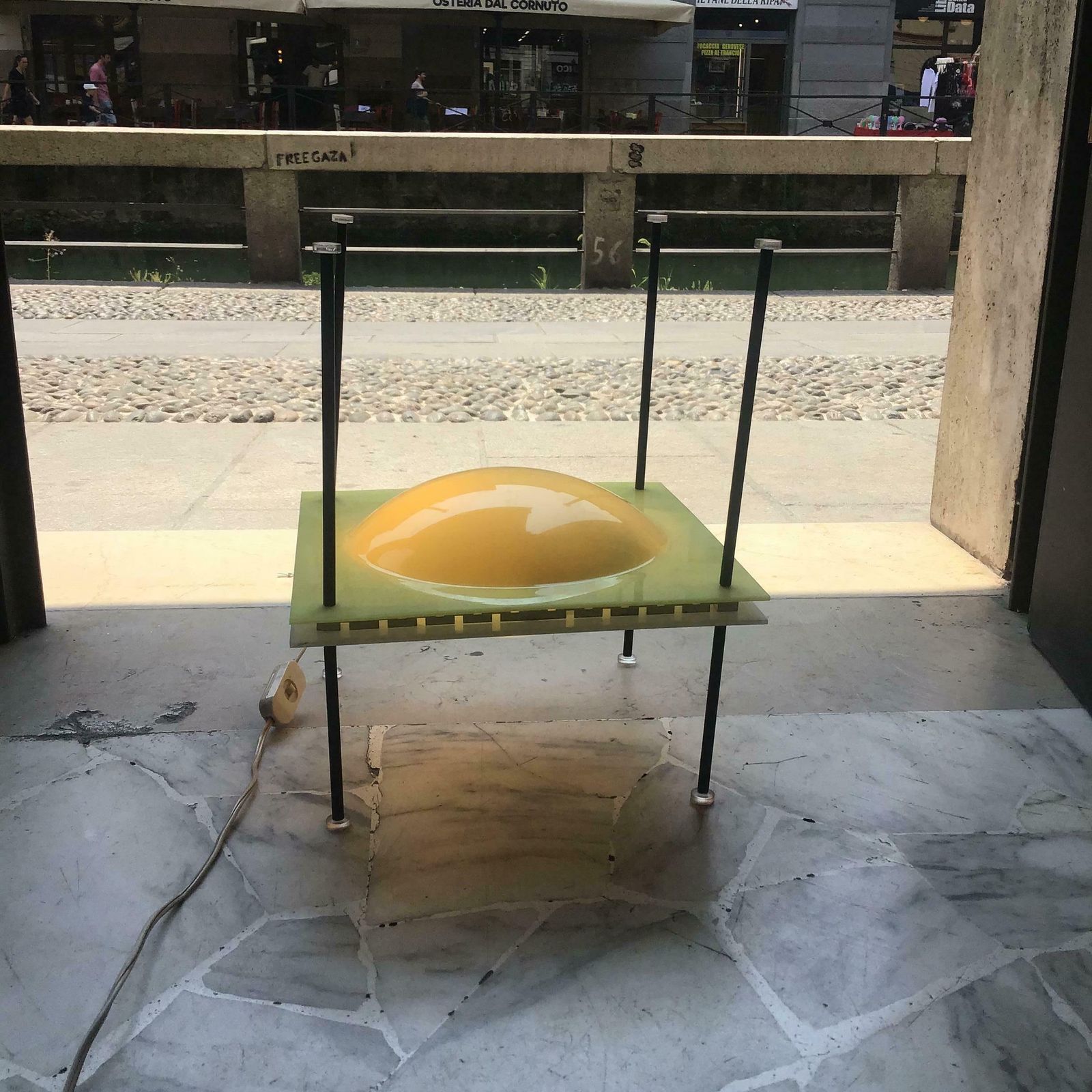 Ettore Sottsass “Palafitta” Table Lamp Brass Plexiglas, 1957, Italy photo furniture