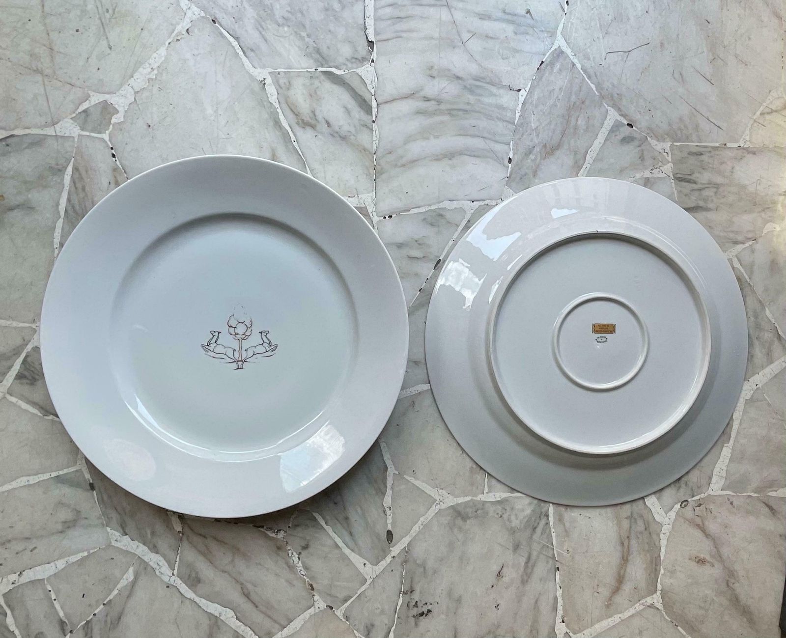 Gio Ponti   Richard Ginori   Pittoria Di Doccia   Coppia Di Piatti In Porcellana photo vinterior
