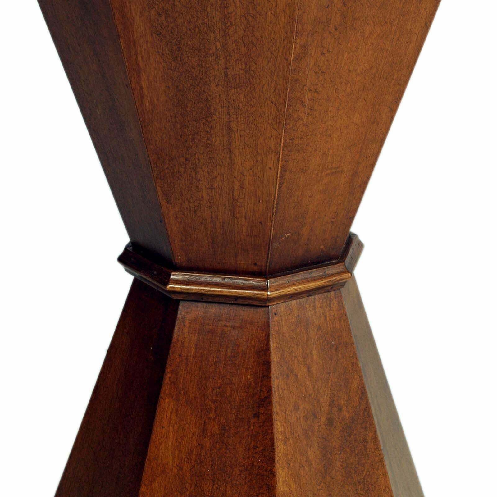 Hourglass Shaped Masonic Column In 1930s Wax Polished Walnut photo vinterior