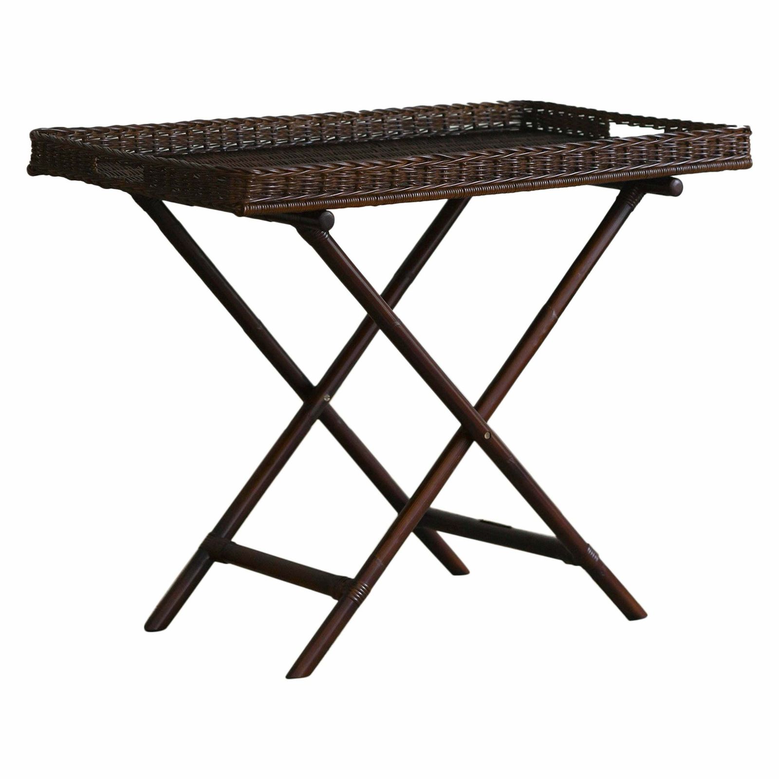 Large Gueridon In Hazel Toned Rattan – Edizioni Molto