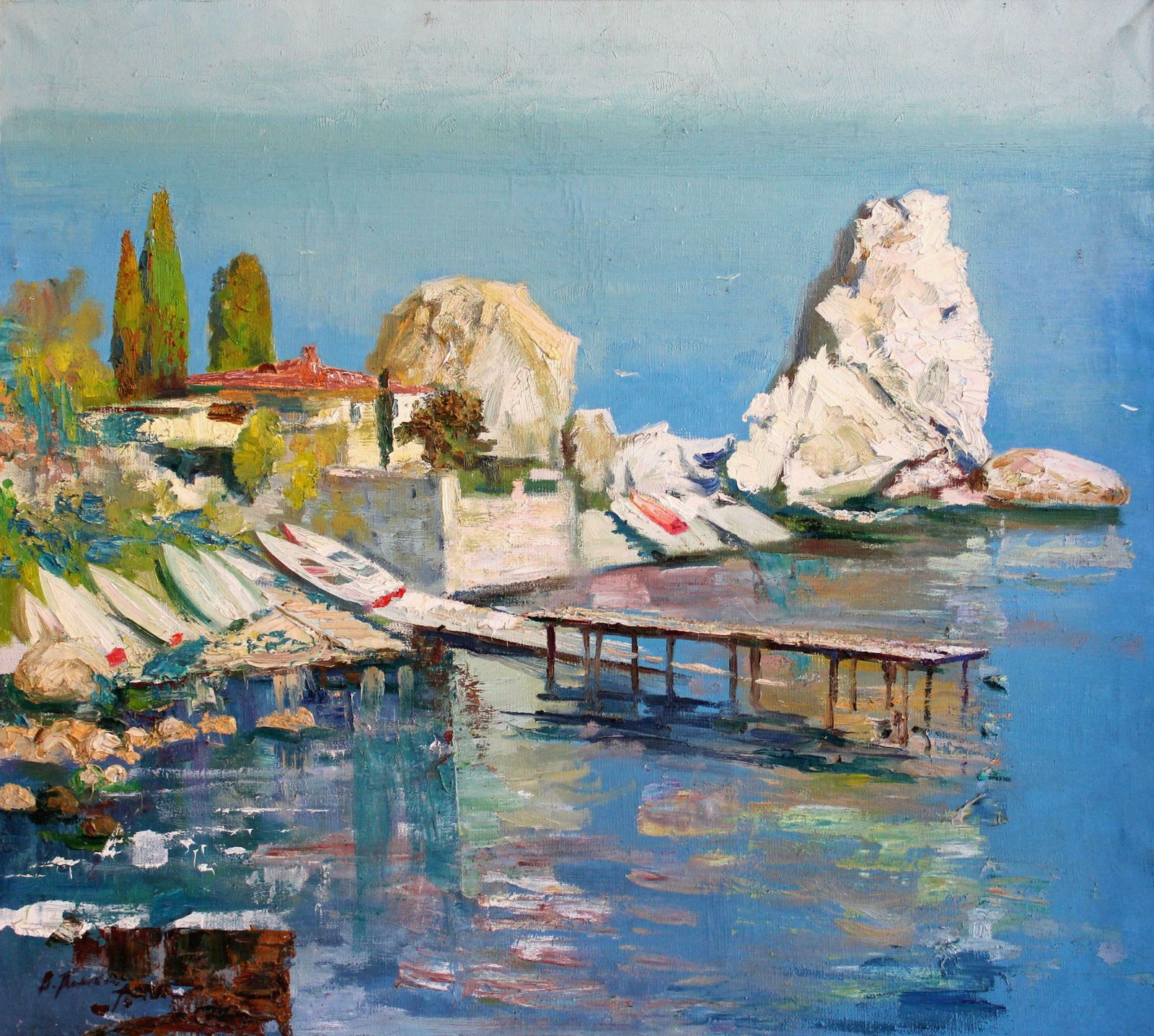 Chekhov's Bay. 1976, Canvas, Oil, 90x100 Cm1976