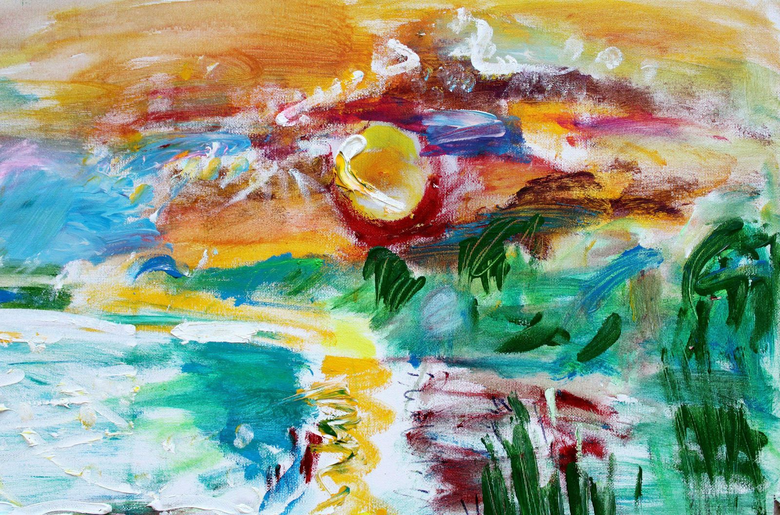 Maija Berzina Sunset By The Dunava. 2022, Canvas, Original Technique, 60x80 Cm2022 photo 1393.0