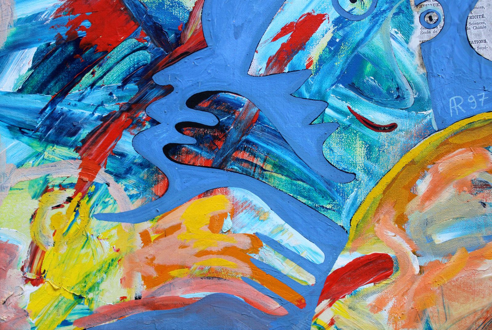 Meeting. 1997. Oil, Collage, Canvas, 53.5x75 Cm1997 photo furniture