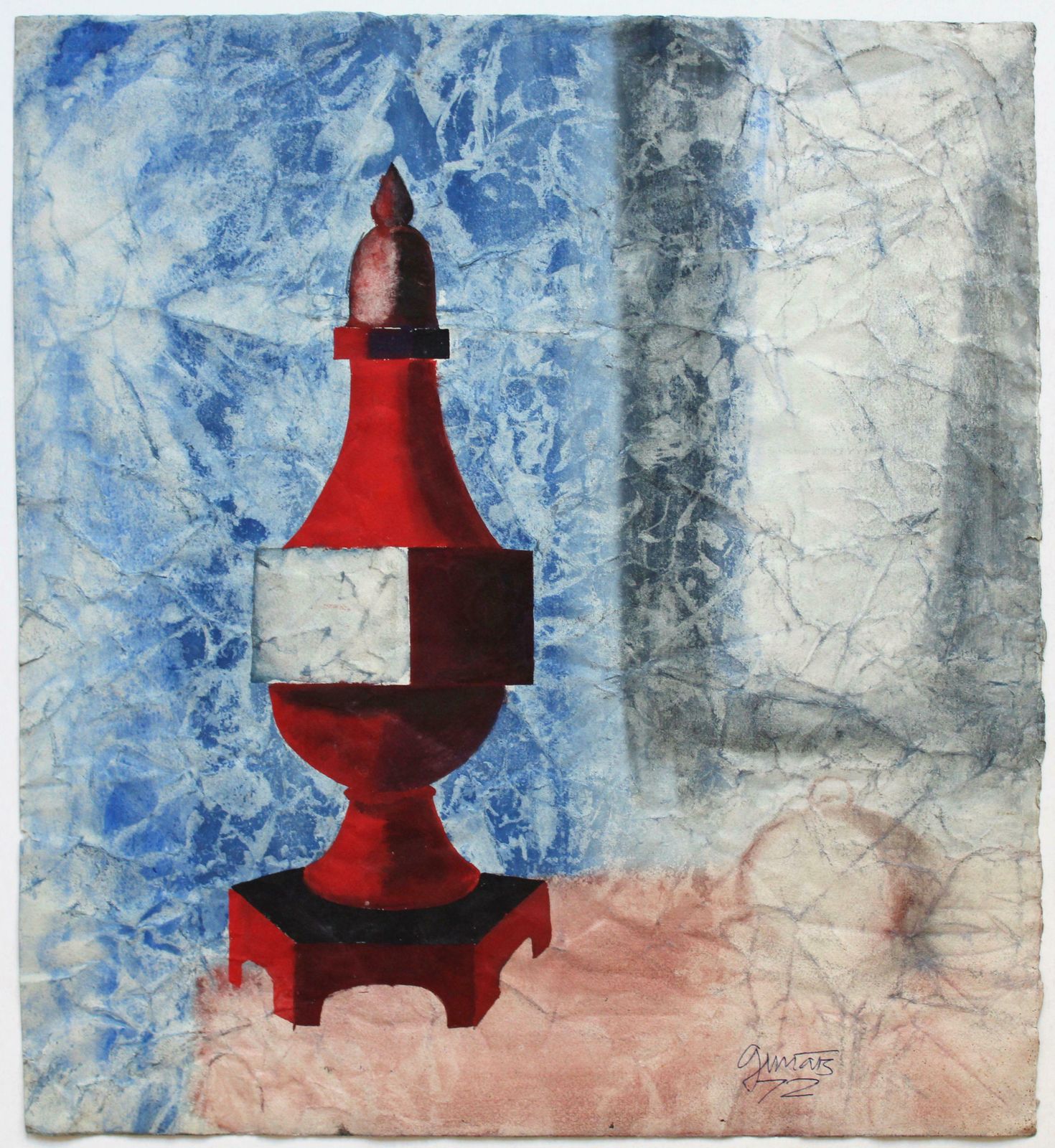 Gunars Klavastill Life. 1972, Paper, Gouache, 44x40 Cm photo furniture