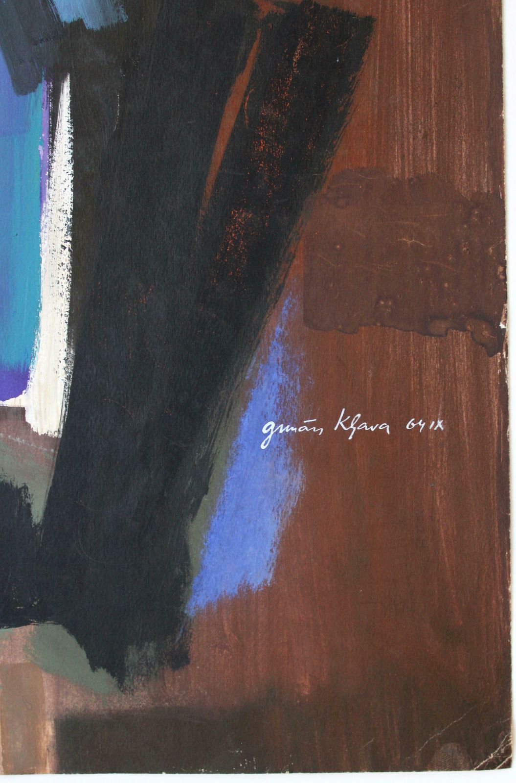 Gunars Klavaabstraction 1. 1964, Paper, Gouache, 83 X 59, 5 Cm1964 photo for sale
