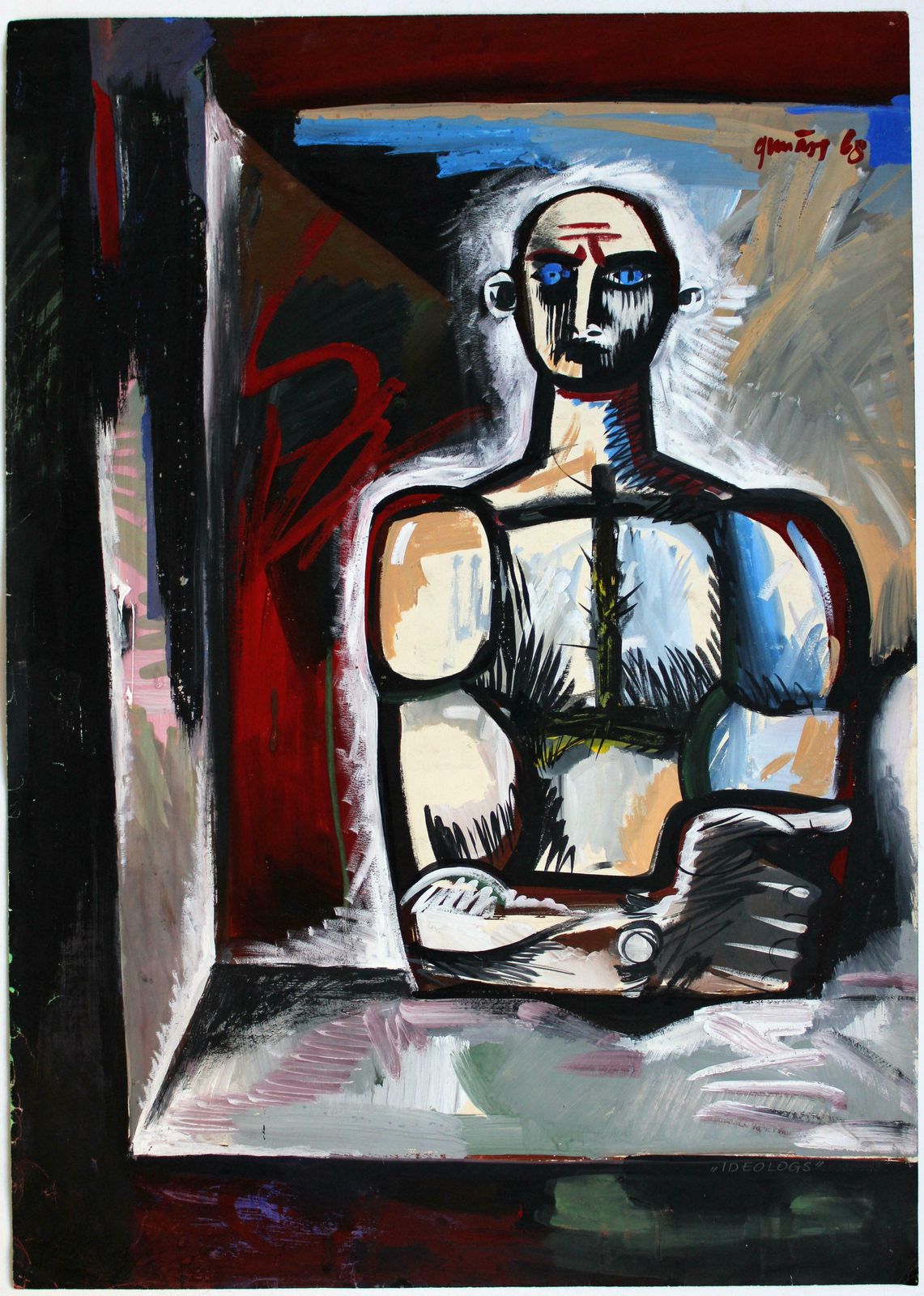 Gunars Klavaideologist. 1968, Gouache On Paper, 86x61 Cm1968 photo furniture