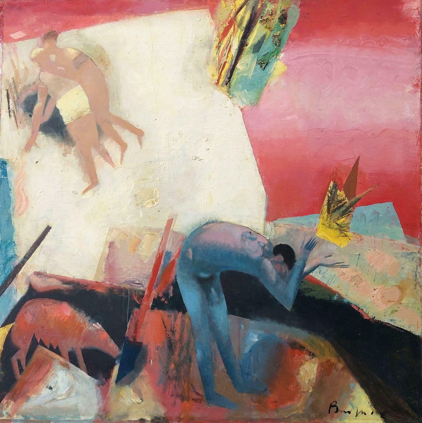 Victor Karnauh Game. Oil On Canvas, 150x150 Cm
