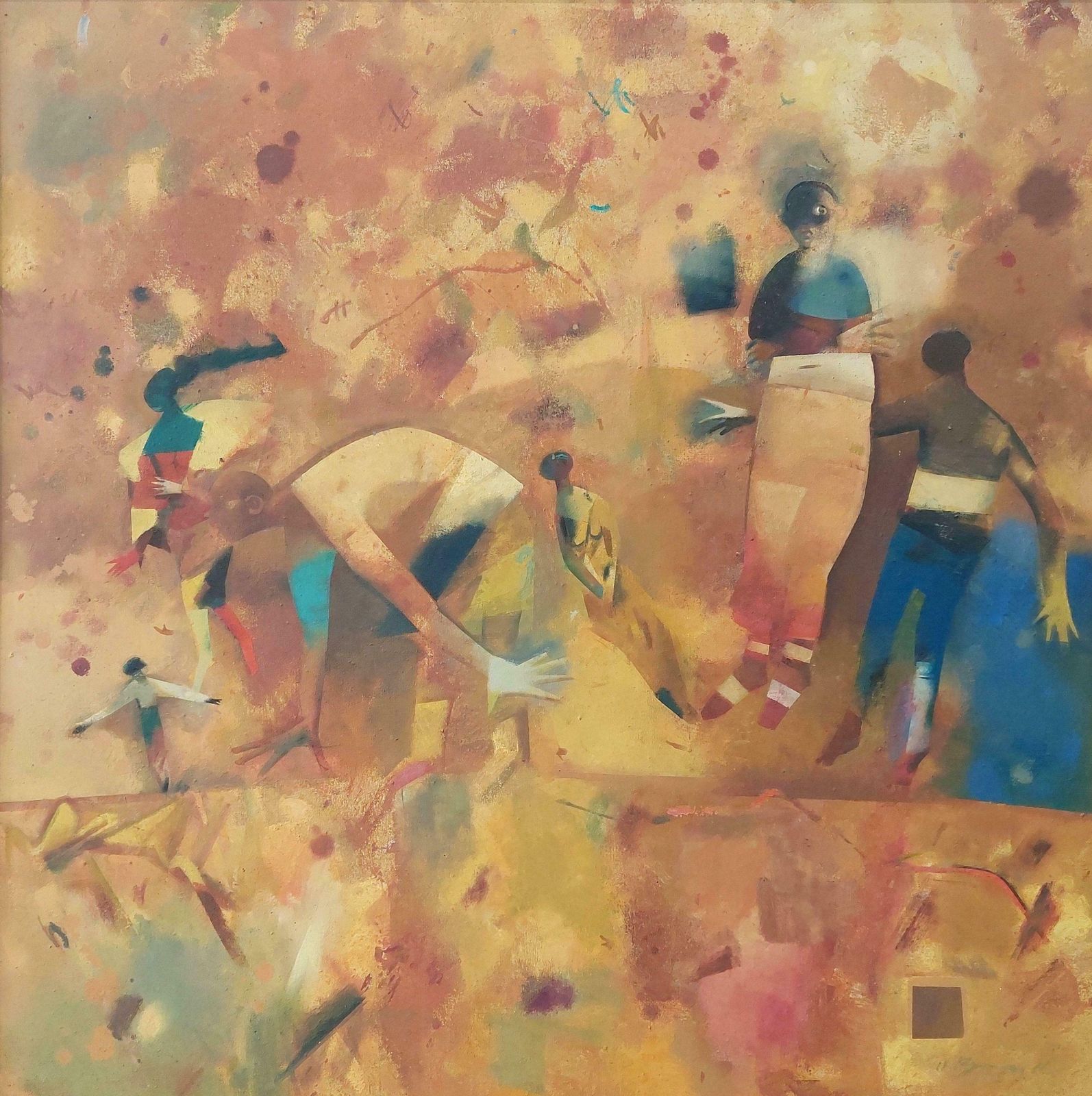 Victor Karnauh Meeting. Oil On Canvas, 110x110 Cm