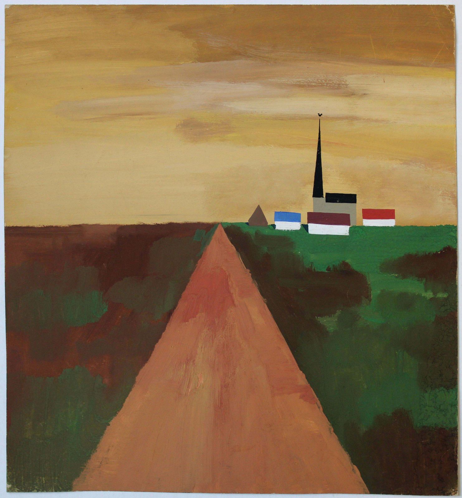 Gunars Klavalandscape. 1966, Paper, Gouache, 49. 5 X 45. 5 Cm1966 photo furniture