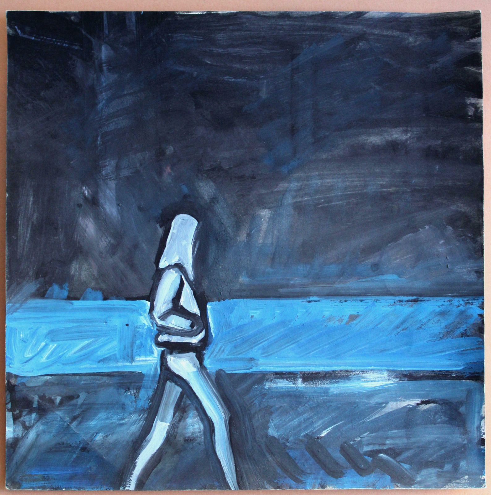 Ansis Butnorwalking Along The Sea. 2024, Gouache, Paper, 25x25 Cm2024 photo furniture
