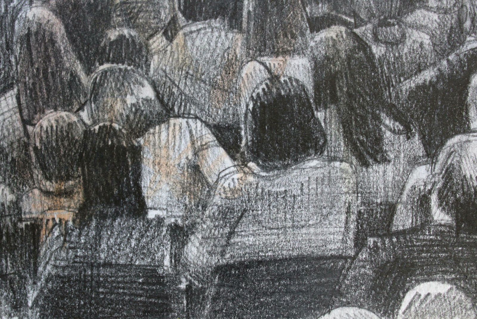 Ansis Butnorthe Little Violinist. 2021., Pencil, Paper, 25x25 Cm2021 photo for sale