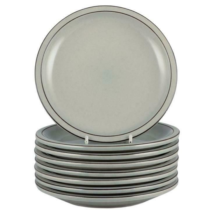 Bing & Grøndahl ”Colombia”. Set Of Eight Plates In Stoneware. From The 1970s.