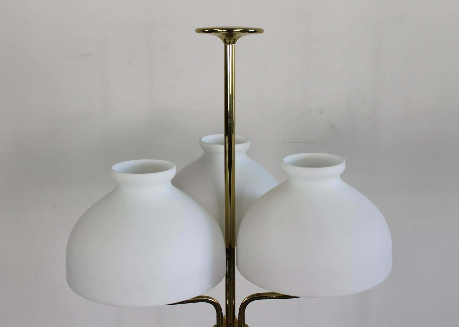Ignazio Gardella Arenzano Floor Lamp In Brass And Opaline Glass By Azucena 1970s photo furniture
