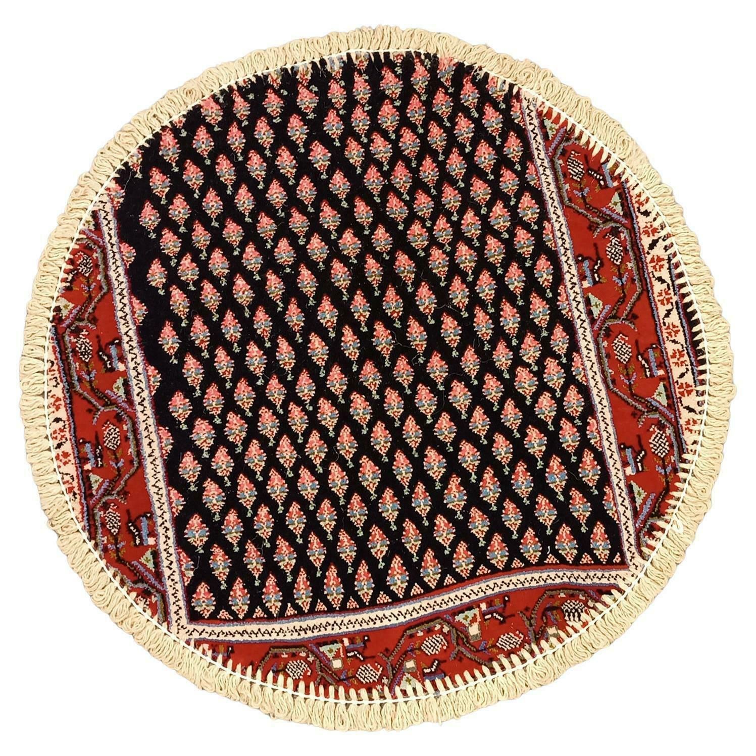 Handmade Round Rug Doormat Oriental Circular Interior Carpet Mat Entrance Way