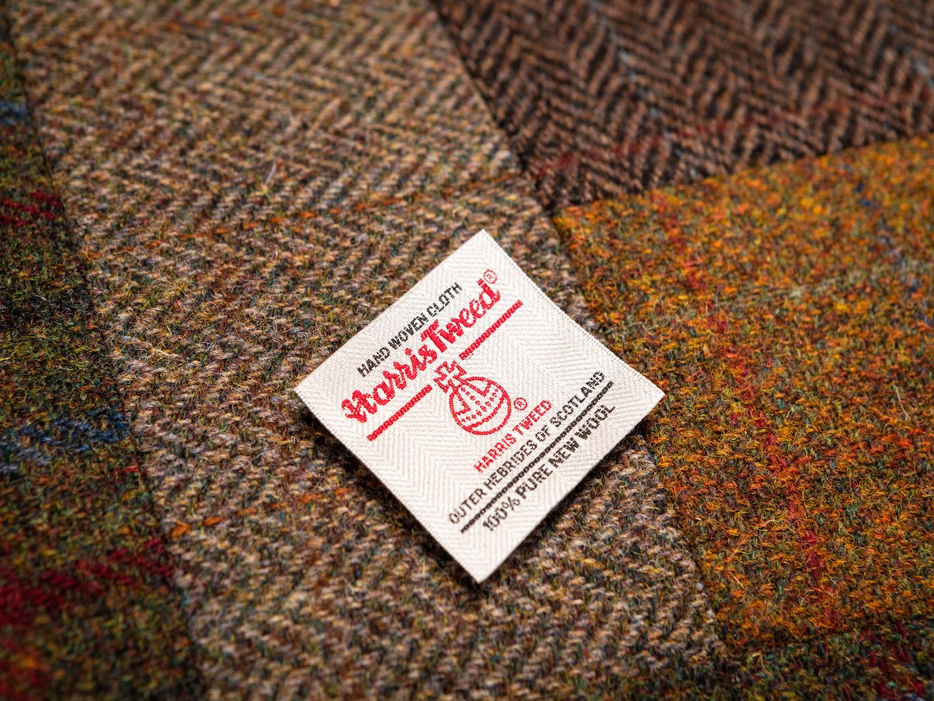 Antique Mahogany Chaise Lounge Upholstered In Handcrafted Harris Tweed Patchwork photo vinterior