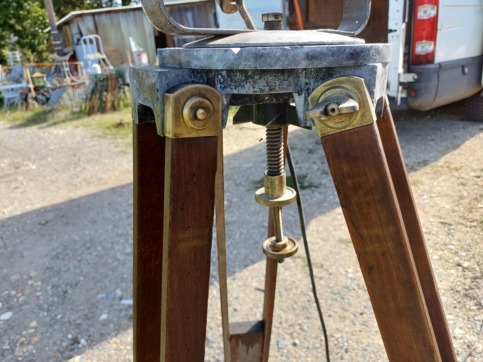 Lamp On Wood Tripod Spot Cremer Cinema photo for sale