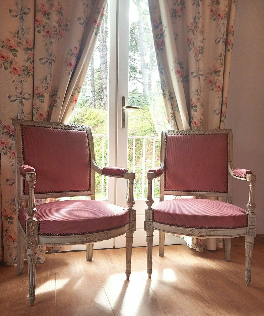 Pair Of Louis XVI Style Armchairs