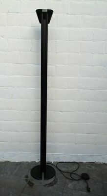 Vintage Italian Black Metal Floor Lamp By Lami Progretti, 1980