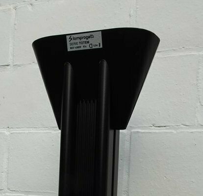 Vintage Italian Black Metal Floor Lamp By Lami Progretti, 1980 photo Lighting