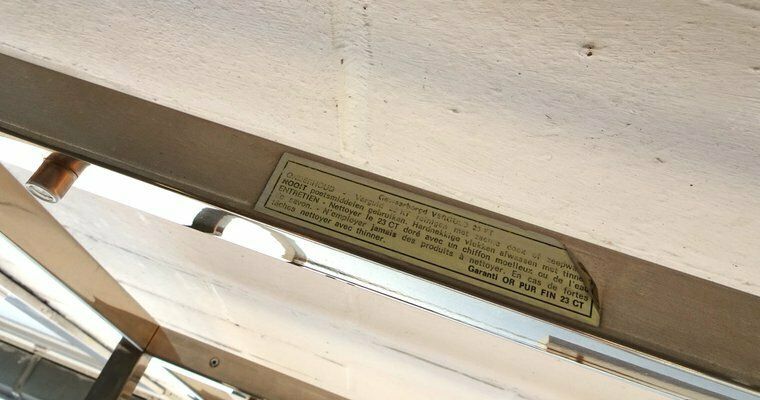 photo buy 23 Ct Gilded Shelves By Dewulf Selection For Belgo Chrom / Dewulf Selection, 1970s