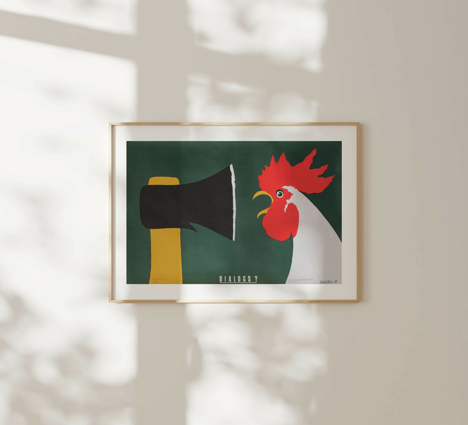Dialogue?   Original Soviet Latvian Poster | 1988 photo furniture