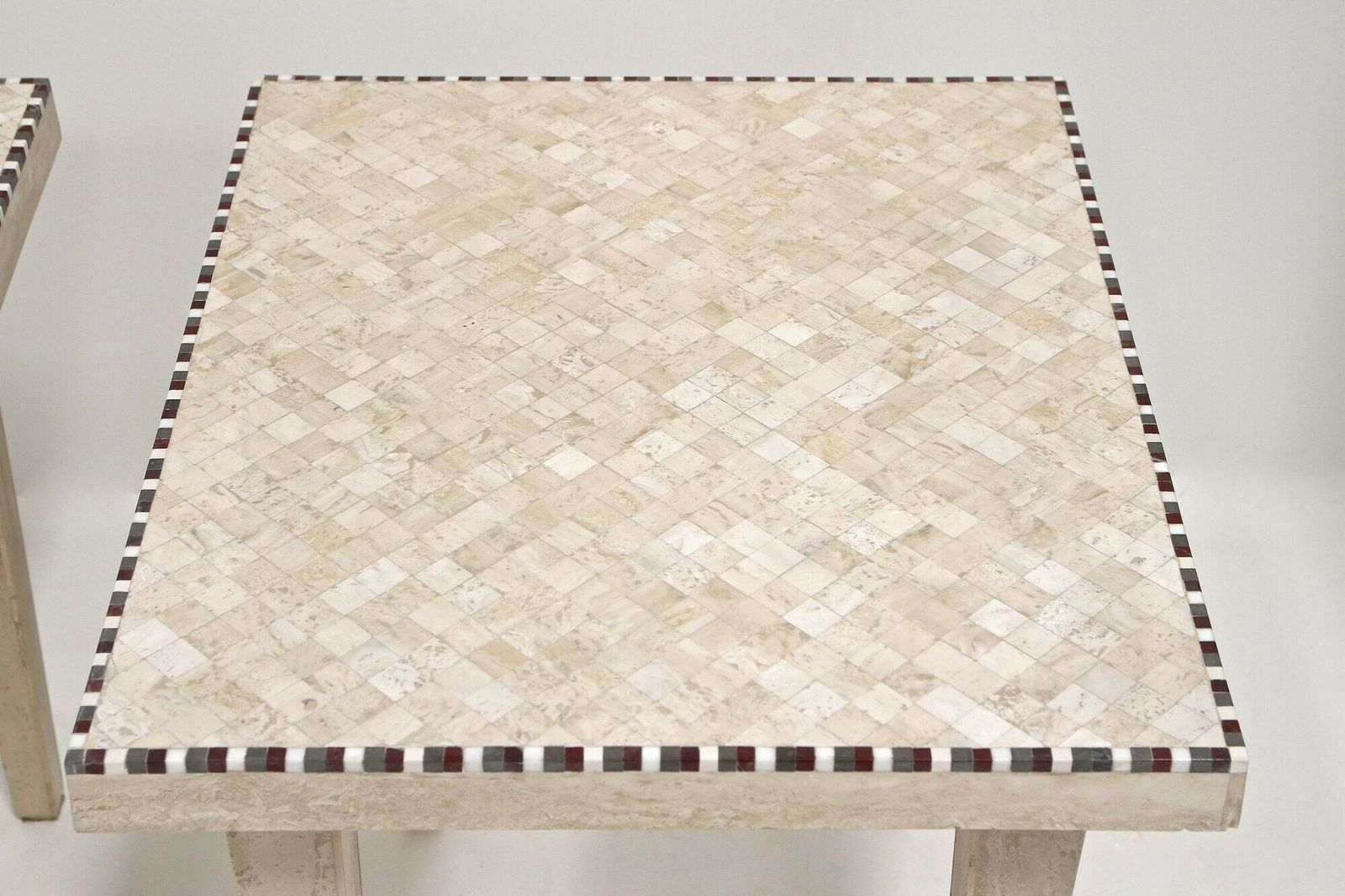 Pair Of 20th Century Italian Travertine Stone Side Tables, Italy 1980 photo 2230.0