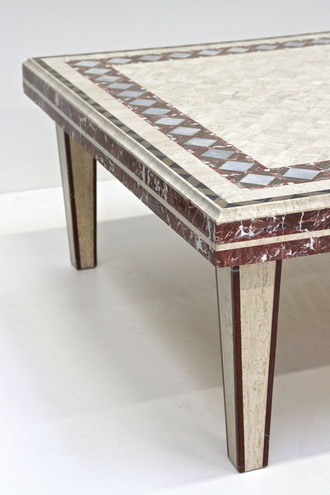 1980s Italian Travertine/ Marble Stone Coffee Table, It Ca. 1980 photo for sale