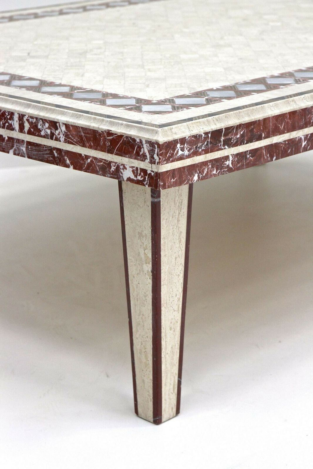 photo for sale 1980s Italian Travertine/ Marble Stone Coffee Table, It Ca. 1980