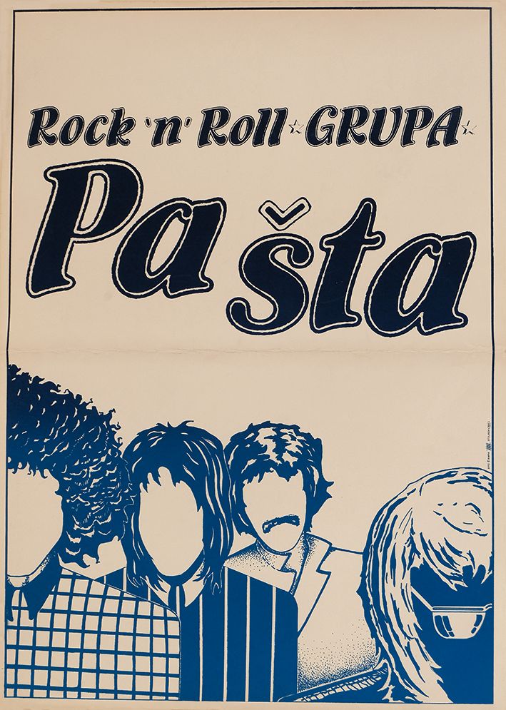 Pasta   Rock 'N' Roll Group   Original Yugoslavia Poster | 1980s