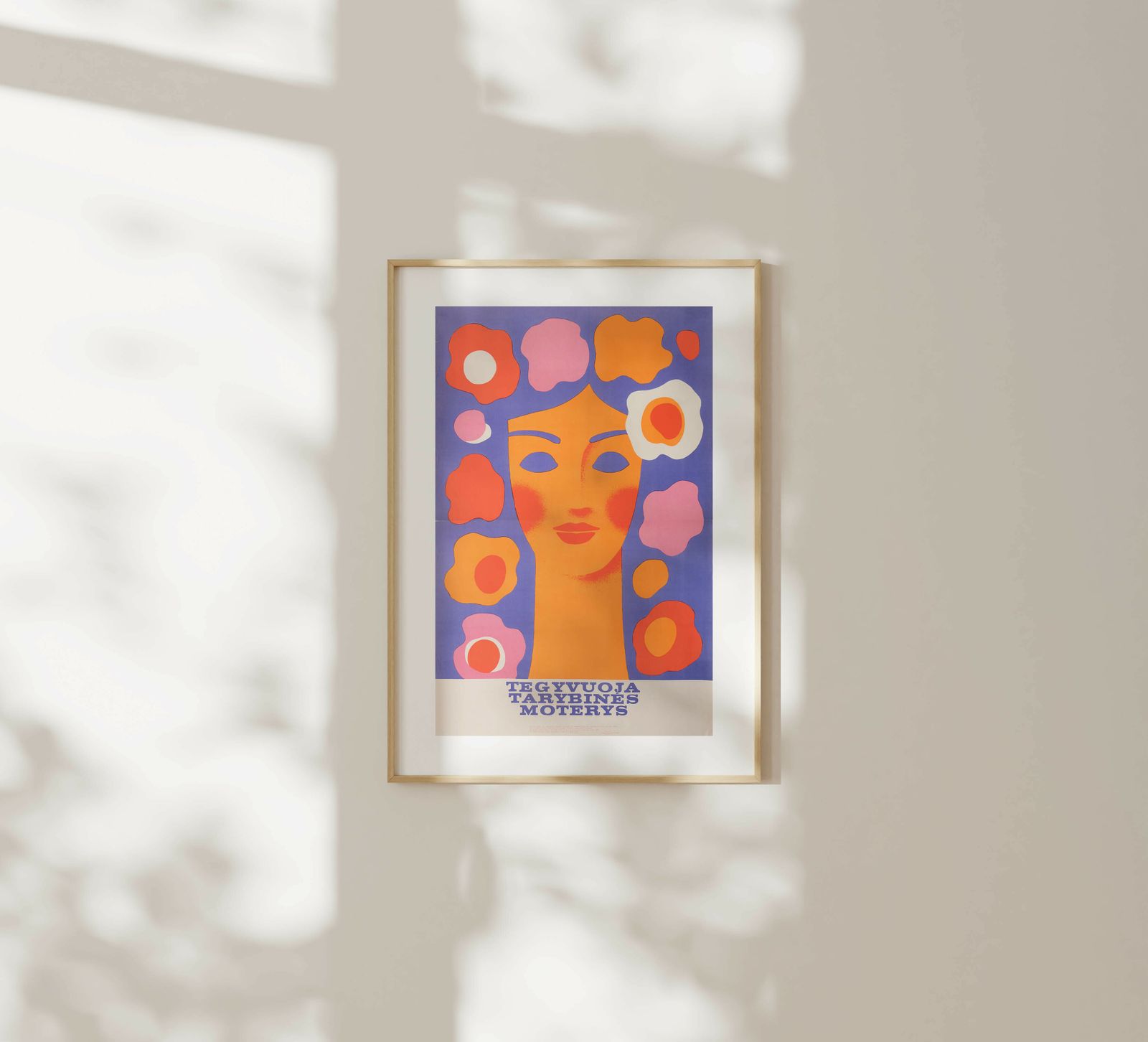 Long Live Soviet Women   Original Soviet Lithuanian Poster | 1976 photo furniture