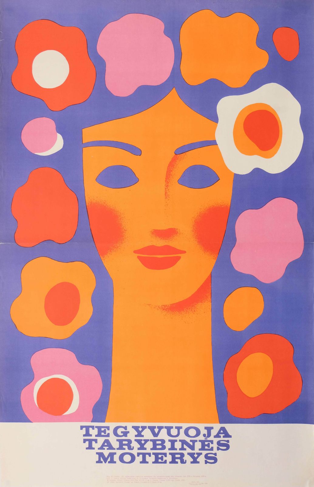 Long Live Soviet Women   Original Soviet Lithuanian Poster | 1976