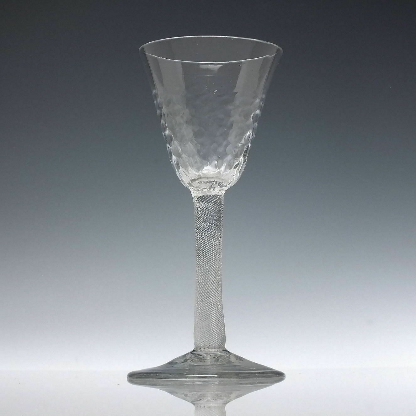 18th Century Incised Twist Wine Glass With Moulded Bowl C1755 photo furniture