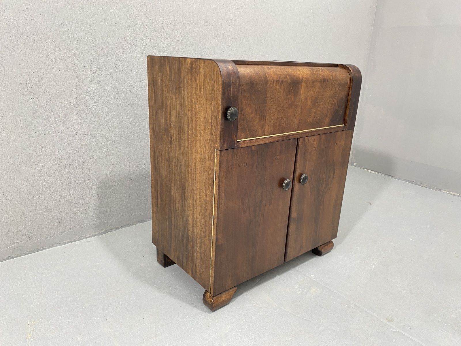 Fully Renovated Mid Century Cabinet With Build In Turntable, Germany, 1950´S photo 785.0