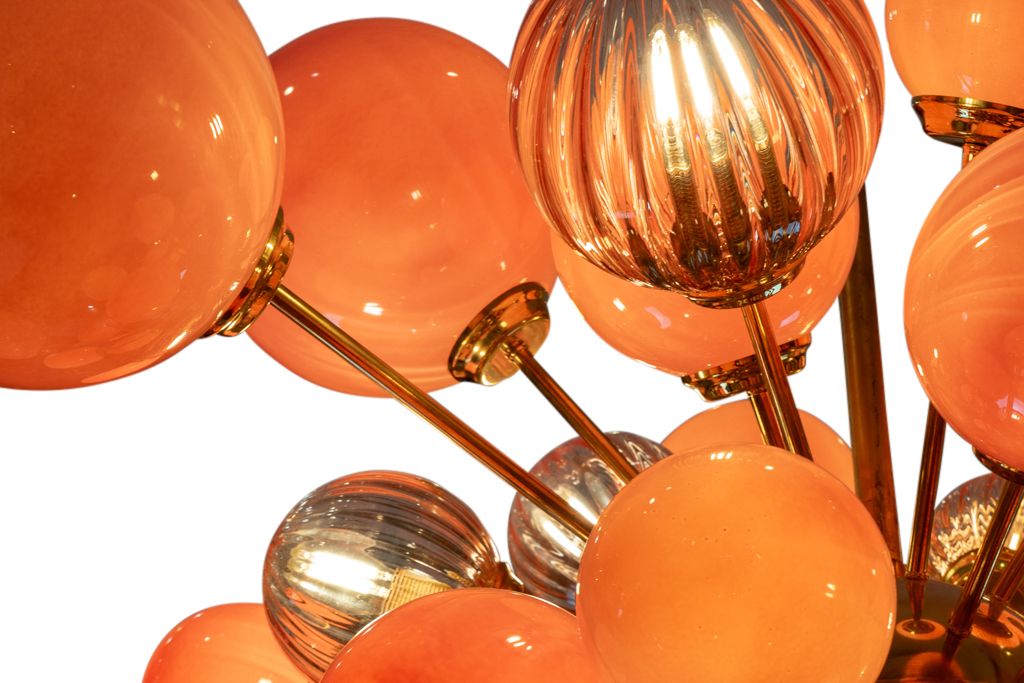 Large Sputnik Style Chandelier In Murano Glass. Contemporary Work. Ls57993856t photo furniture