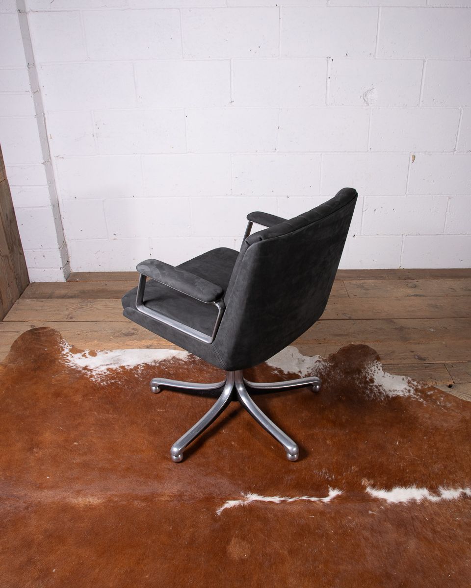 photo furniture Vintage Leather Osvaldo Borsani Office Desk Chair 1970s